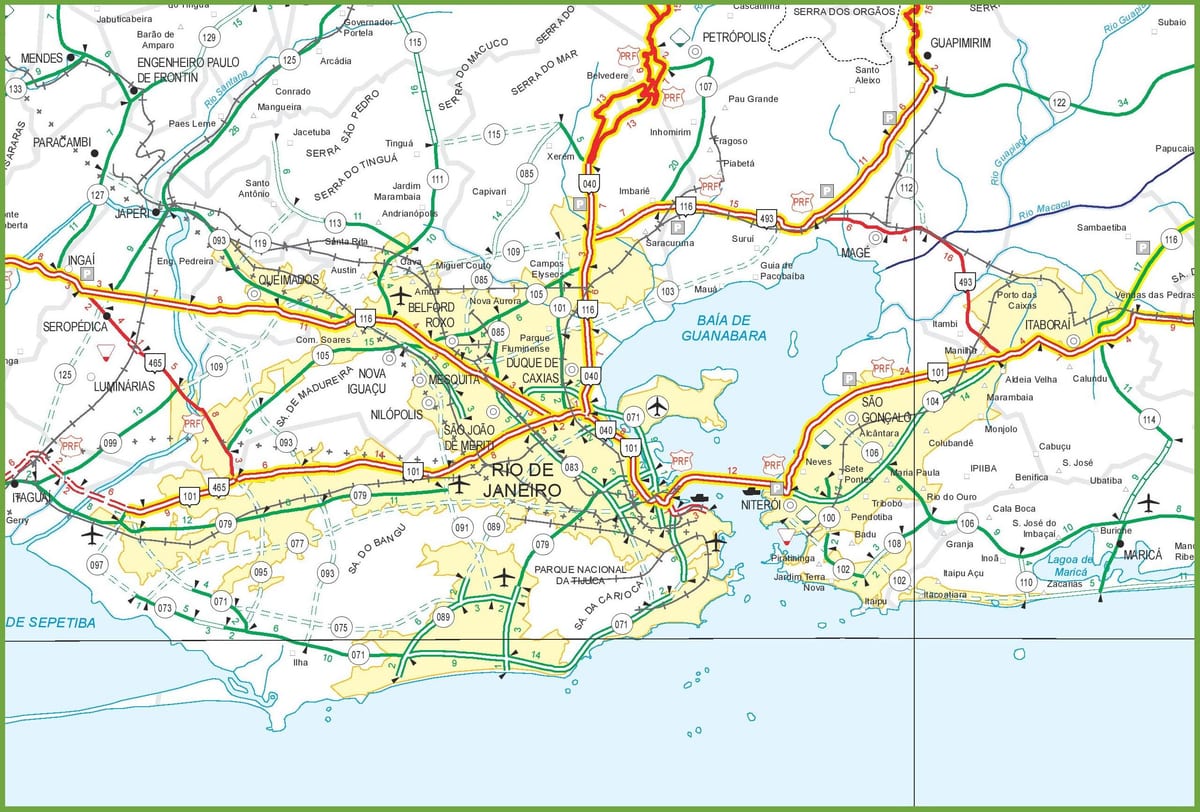 ರಿಯೊ ಹೆದ್ದಾರಿ ನಕ್ಷೆ